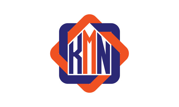 KMN three letter real estate logo with home icon logo design vector template | construction logo | housing logo | engineering logo | initial letter logo | minimalist logo | property logo |
