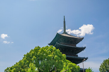 京都の東寺五重塔