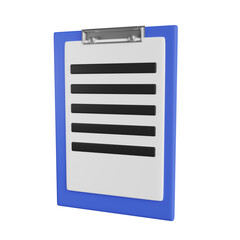 clipboard 3d render icon
