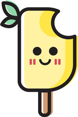 Cute Lemon Ice cream character