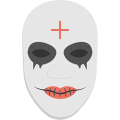 Massacre Halloween Mask Flat Icons