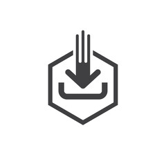 illustration of download symbol, download icon.