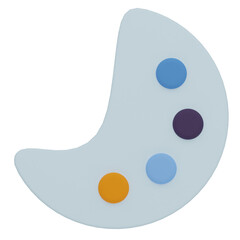 color palette 3d render icon