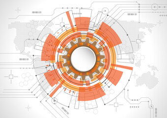 Obraz premium high tech communication technology background
