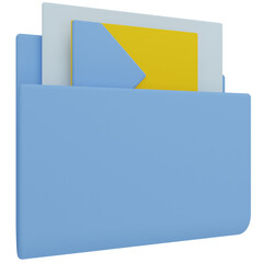 file folder 3d render icon