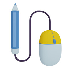 mouse 3d render icon