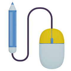 mouse 3d render icon