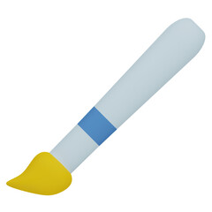 paint brush 3d render icon
