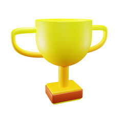 golden cup isolated on transparant background