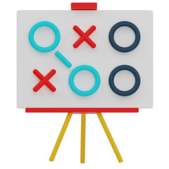 Fototapeta premium strategy presentation 3d render icon