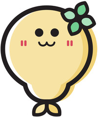 Cute Lemon Seal cartoon character