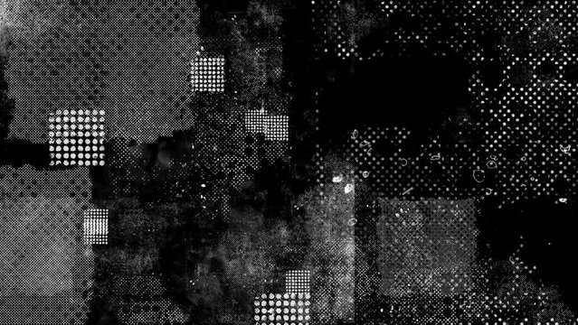Animated Black and white grunge texture background