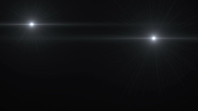 Flare light effect video isolated on black background