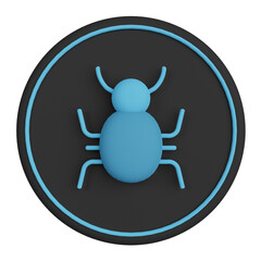 malware 3d render icon