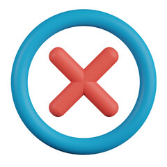 Obraz premium 3D Cancel Button