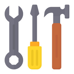 wrench flat icon