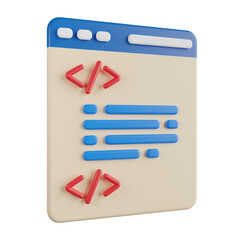 Programming Language 3D Illustration