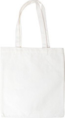 Canvas bag  white color on isolated transparency background.