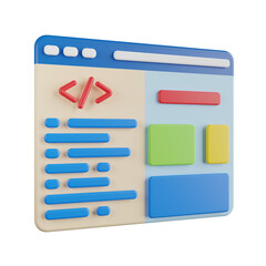 Obraz premium Programming Language 3D Illustration