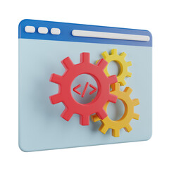 Web Configuration 3D Illustration