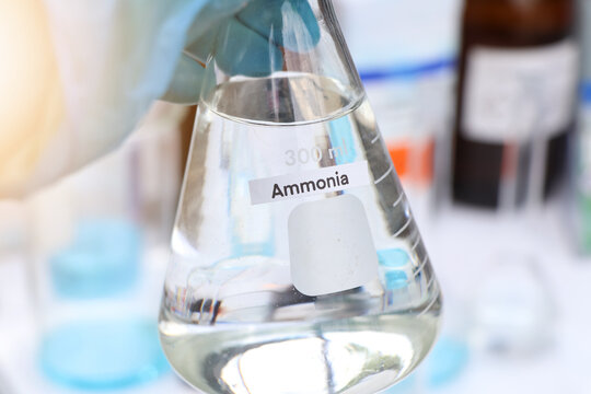 Ammonia In Glass, Chemical In The Laboratory