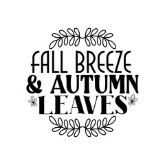 Fall breeze and autumn leaves Round Sign svg
