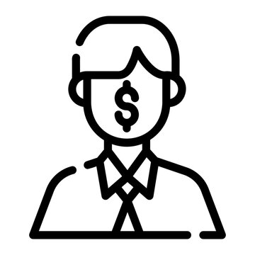 businessman line icon