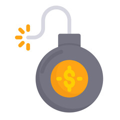 bomb flat icon