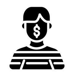 prisioner glyph icon