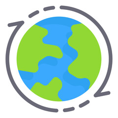 circular economy flat icon