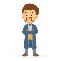 Happy Cool guy with mustache