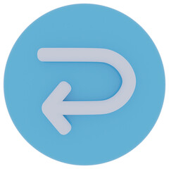 Previous Arrow 3D Illustration