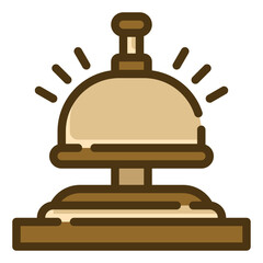 hotel bell gradient icon