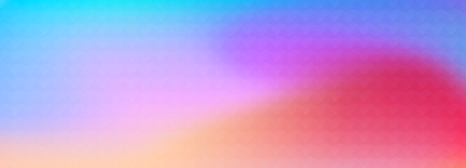 blue, pink, violet, yellow gradient background blank. Horizontal banner or wallpaper template. Copy space, place for text, text area. Bright illustration. Space metaverse web 3 technology texture