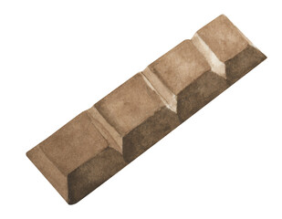 Chocolate. Watercolor painting transparent.