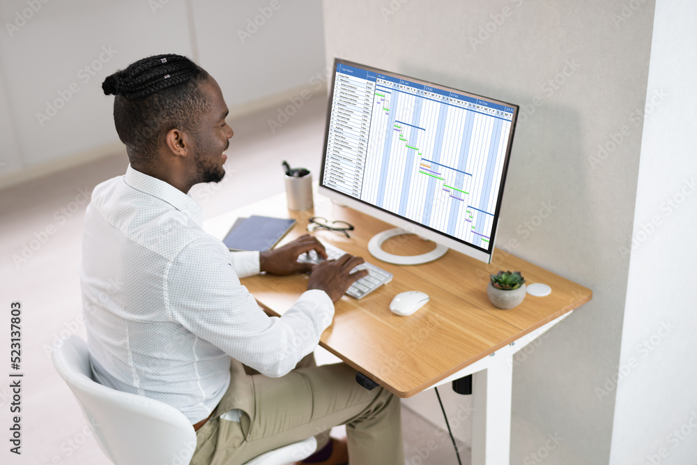 Aufkleber Gantt Software Project Document Plan List