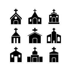 church icon or logo isolated sign symbol vector illustration - high quality black style vector icons
