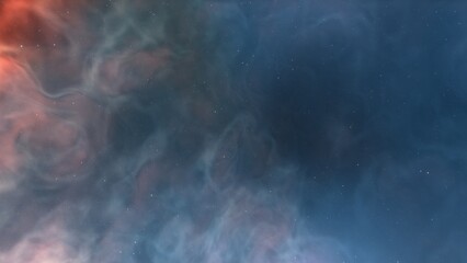 Plakat Cosmic background with a blue purple nebula and stars 