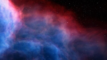 bright nebula, nebula in space, majestic red-purple nebula, beautiful space background 3D render
