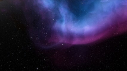 Fototapeta premium bright nebula, nebula in space, majestic red-purple nebula, beautiful space background 3D render 