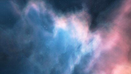 Naklejka premium Deep space nebula with stars. Bright and vibrant Multicolor Starfield Infinite space outer space background with nebulas and stars. Star clusters, nebula outer space background 3d render 