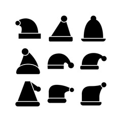 santa hat icon or logo isolated sign symbol vector illustration - high quality black style vector icons
