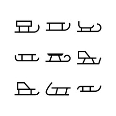 sled icon or logo isolated sign symbol vector illustration - high quality black style vector icons
