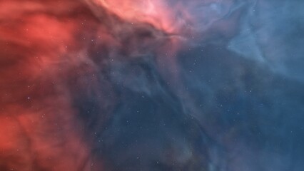 bright nebula, nebula in space, majestic red-purple nebula, beautiful space background 3D render
