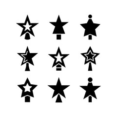 tree topper icon or logo isolated sign symbol vector illustration - high quality black style vector icons

