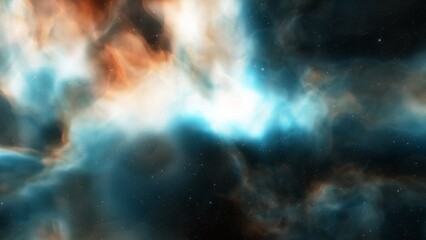 bright nebula, nebula in space, majestic red-purple nebula, beautiful space background 3D render
