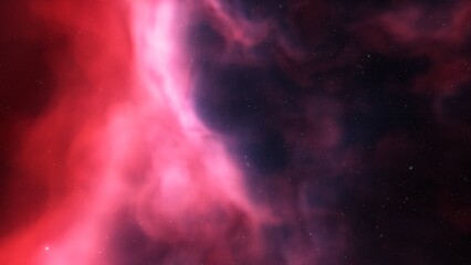 bright nebula, nebula in space, majestic red-purple nebula, beautiful space background 3D render
