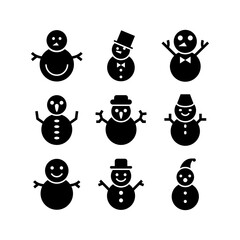 snowman icon or logo isolated sign symbol vector illustration - high quality black style vector icons
