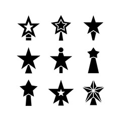 tree topper icon or logo isolated sign symbol vector illustration - high quality black style vector icons
