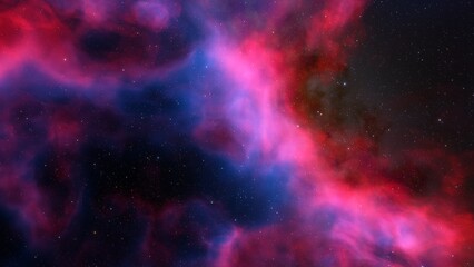 bright nebula, nebula in space, majestic red-purple nebula, beautiful space background 3D render
